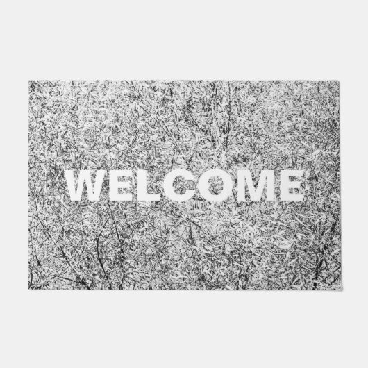 柳の葉木。抽象芸術自然 ドアマット (正面)