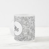 柳の葉木。抽象芸術自然 フロストグラスマグカップ (正面左)