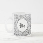 柳の葉木。抽象芸術自然 フロストグラスマグカップ (左)