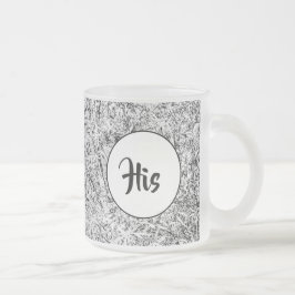 柳の葉木。抽象芸術自然 フロストグラスマグカップ