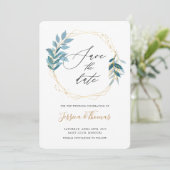 柳の離れ金ゴールドとデータフレームは日付カードを保存 セーブザデート (スタンド正面)