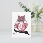 柳ふくろうはがき ポストカード (スタンド正面)