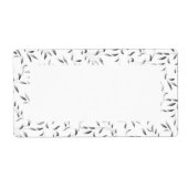 柳エレガント葉柄 ラベル (正面)