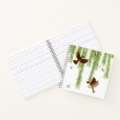 柳日本のの下の雀 ノートブック (内部)