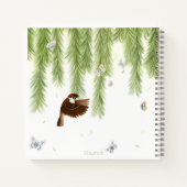 柳日本のの下の雀 ノートブック (裏面)