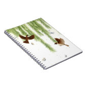 柳日本のの下の雀 ノートブック (右側)