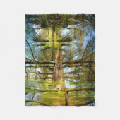 柳池水反射 フリースブランケット (正面)