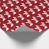 柳赤と白馬包紙 ラッピングペーパー (角)