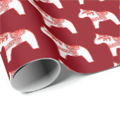 柳赤と白馬包紙 ラッピングペーパー (ロールコーナー)