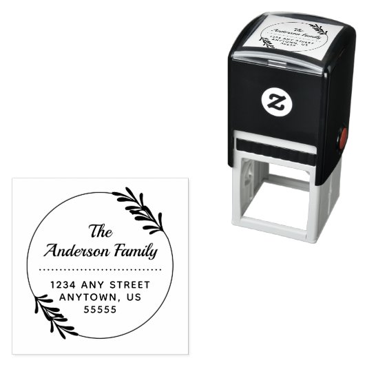 柳離れ |円差出人住所 セルフインキングスタンプ (インサイチュ)