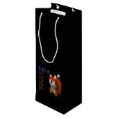 柴人形3Dデジタルアートドッグイヤー2018ワインG ワインギフトバッグ (裏面アングル)