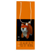 柴人形3Dデジタルアートドッグ年2018 WGift B2 ワインギフトバッグ (正面)