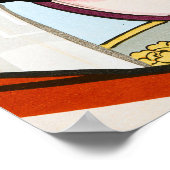 柴楽役團十郎の上野忠正の木版 ポスター (角)