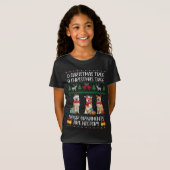 柴犬おもしろいクリスマス醜いセーター柴犬X Tシャツ (正面フル)