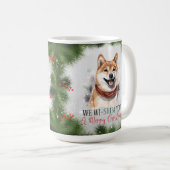 柴犬おもしろい犬プンクリスマスコーヒーマグ コーヒーマグカップ (正面右)