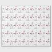 柴犬および雪だるま ラッピングペーパー (フラット)