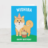 柴犬かわいい誕生日 カード (正面)