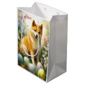 柴犬とイースターエッグホリデイ ミディアムペーパーバッグ (裏面アングル)