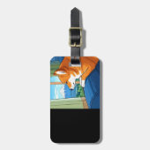 柴犬と富士山の荷札 ラゲッジタグ (正面縦)