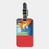 柴犬と富士山の荷札 ラゲッジタグ (正面縦)