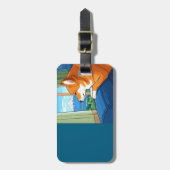 柴犬と富士山の荷札 ラゲッジタグ (正面縦)