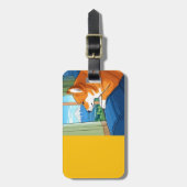 柴犬と富士山の荷札 ラゲッジタグ (正面縦)