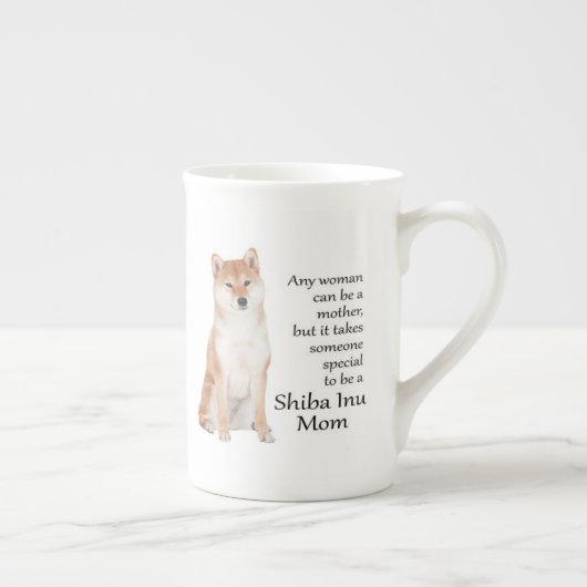 柴犬のお母さんの骨灰磁器のマグ ボーンチャイナマグカップ (右)