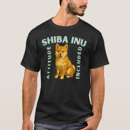 柴犬のアティチュード付属 犬好きギフトデザイン Tシャツ