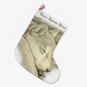 柴犬のクリスマスのストッキングカスタムな犬のストッキング ラージクリスマスストッキング (正面 (吊り時))