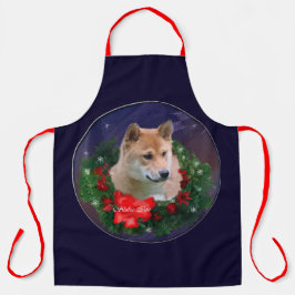 柴犬のクリスマスギフト エプロン