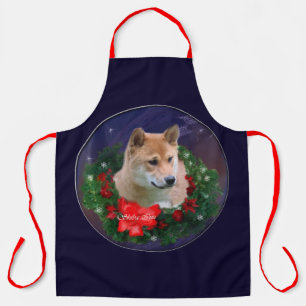 柴犬のクリスマスギフト エプロン