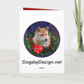 柴犬のクリスマスギフト シーズンカード (裏面)