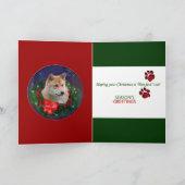 柴犬のクリスマスギフト シーズンカード (内部)