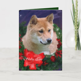 柴犬のクリスマスギフト シーズンカード