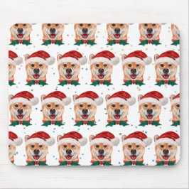 柴犬のクリスマススター マウスパッド