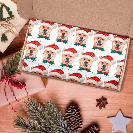 柴犬のクリスマススター 薄葉紙