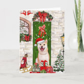 柴犬のクリスマス カード (正面)