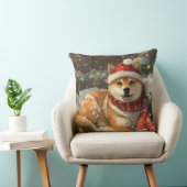 柴犬のクリスマス クッション (椅子)