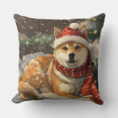柴犬のクリスマス クッション (正面)