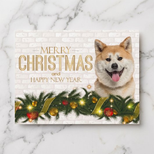 柴犬のクリスマス ポストカード