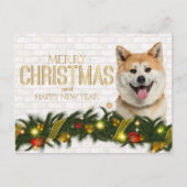 柴犬のクリスマス ポストカード (正面)