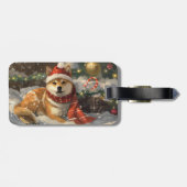 柴犬のクリスマス ラゲッジタグ (裏面横)