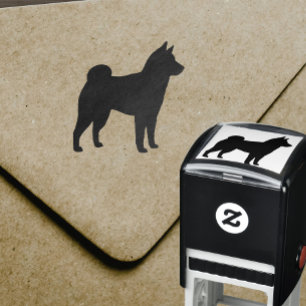 柴犬のシルエット セルフインキングスタンプ