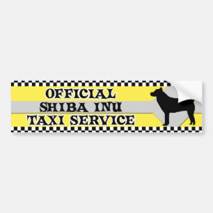柴犬のタクシーサービスバンパーステッカー バンパーステッカー