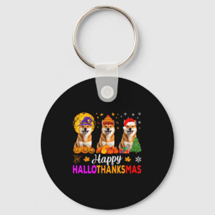 柴犬のハロウィン クリスマス ハロサンクスマス キーホルダー