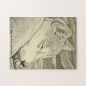 柴犬のパズルのパーソナライズな柴犬犬のギフト ジグソーパズル (横)