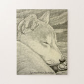 柴犬のパズルのパーソナライズな柴犬犬のギフト ジグソーパズル (縦)