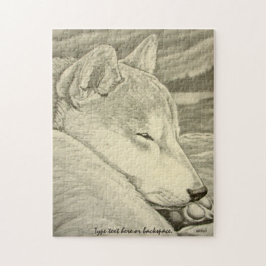 柴犬のパズルのパーソナライズな柴犬犬のギフト ジグソーパズル (縦)