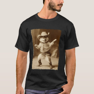 柴犬のミーム 楽しい犬 ばかばかしいカウボーイ Tシャツ