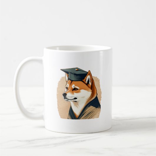 柴犬の卒業生 コーヒーマグカップ (左)